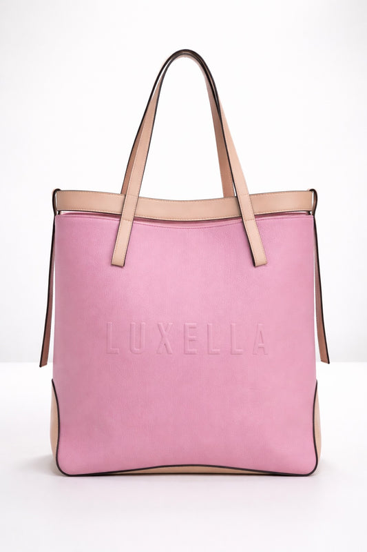 LUXELLA Blush Elegance Structured Tote Bag